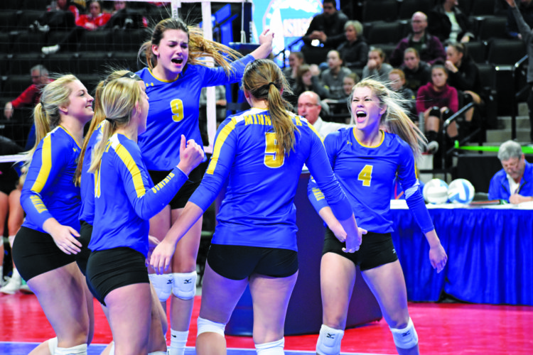 CLASS A VOLLEYBALL Late secondset push helps topseeded Vikings